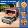 SafBbcue Pizza Stone with Rack for Grill & Oven Baking Accessories