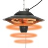 1500 Watt electric heater for patio, garden, and ceiling with halogen light.