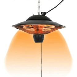 1500 Watt electric heater for patio, garden, and ceiling with halogen light.