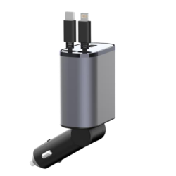 Foivozs [Type-C 100W/Lightning 20W Rapid Charging] 4 Port Car Charger